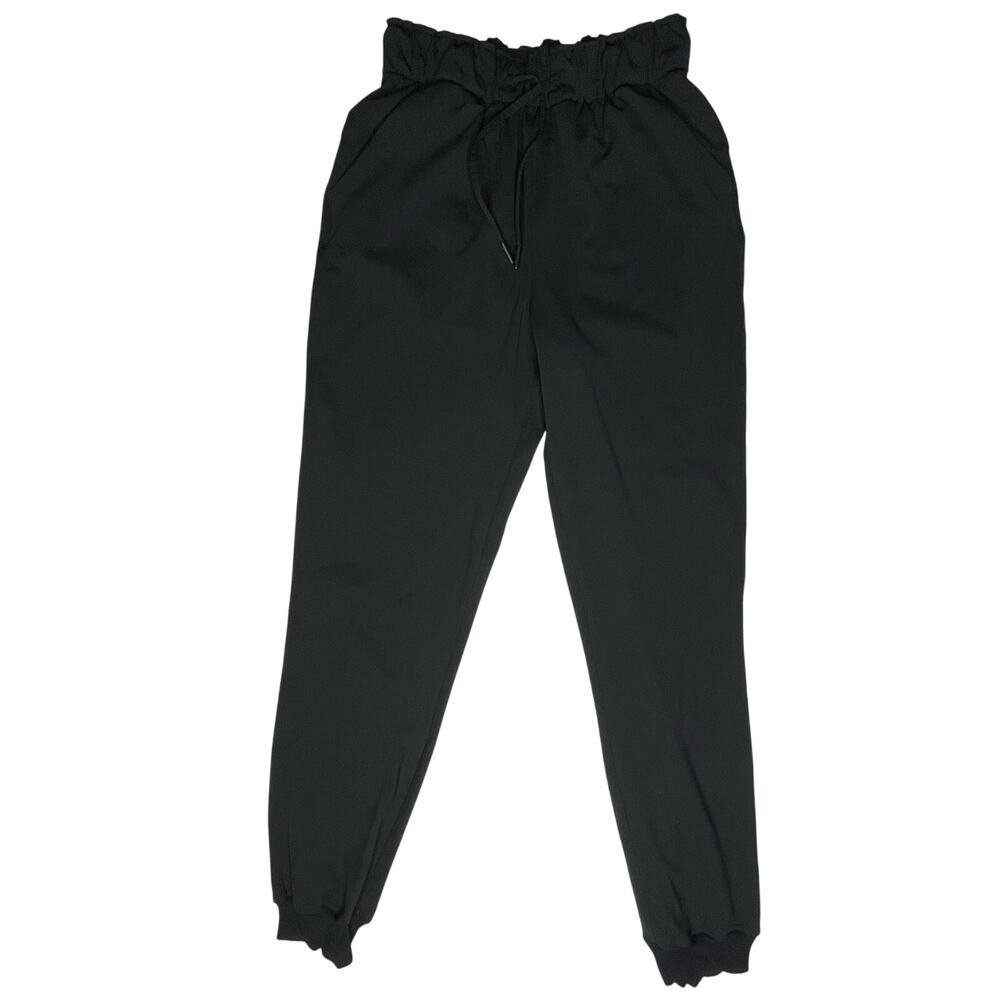 Lululemon Keep Moving Ankle Jogger Pant size 4 Black High Rise Drawstring - Picture 4 of 10